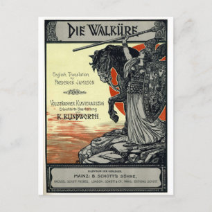 Die Walküre (Titelseite der Stimmzettel, 1899) Postkarte