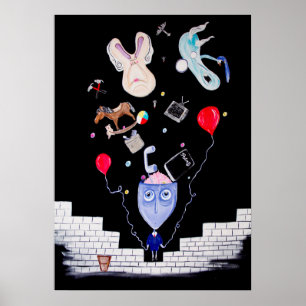 Die Wand 20x28 des Rosas Poster