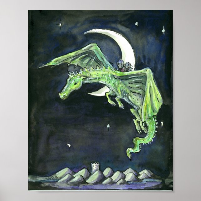 Die Wand der Wisteria - drucken Poster (Vorne)