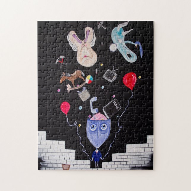 Die Wand des Rosas - Puzzlespiel Puzzle (Vertikal)