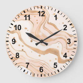 Die Wand-Uhr der Wasserfarben-Marmor Große Wanduhr