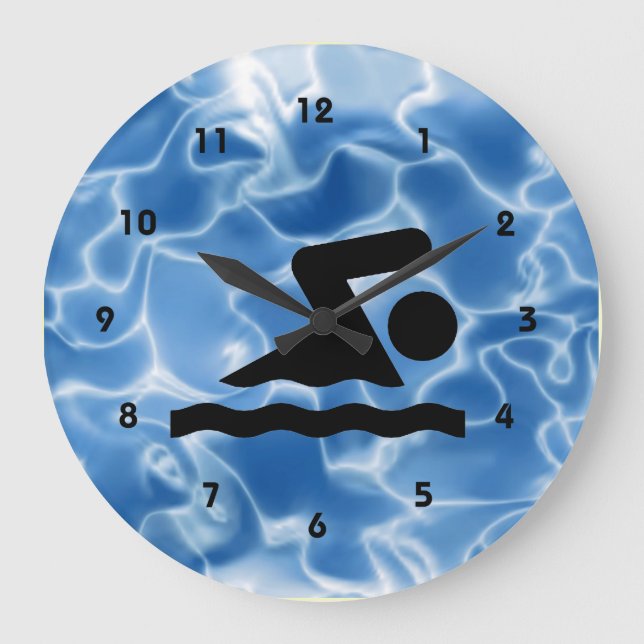 Die Wand-Uhr des Schwimmbeckens Große Wanduhr (Vorderseite)