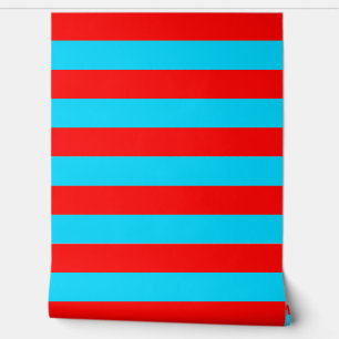 Die Wanddekoration in Rot und Blau Tapete
