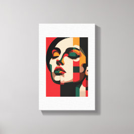 Die Wandmalerei drückt die Schönheit der Frauen au Leinwanddruck