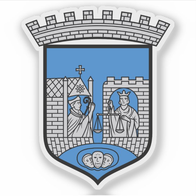 Die Wappen von Trondheim Aufkleber (Vorderseite)