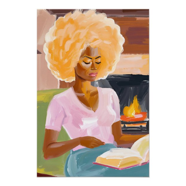 Die Wärme der Seiten: Afro Frauen und ihr Buch Poster (Vorderseite)