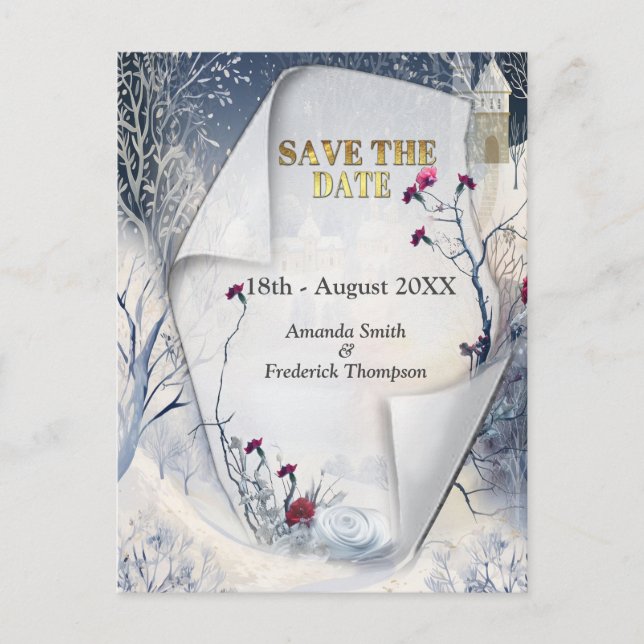 Die Wärme der Sonne im Winter Ankündigungspostkarte (Vorderseite)