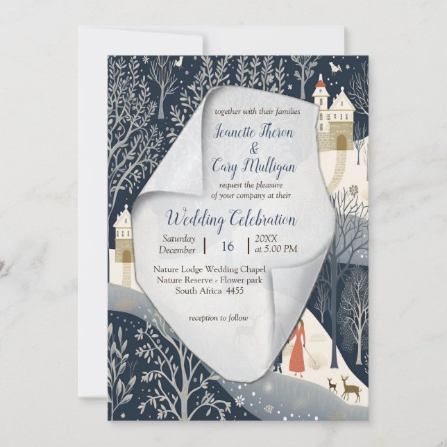 Die Wärme der Sonne im Winter Einladung (Vorderseite)