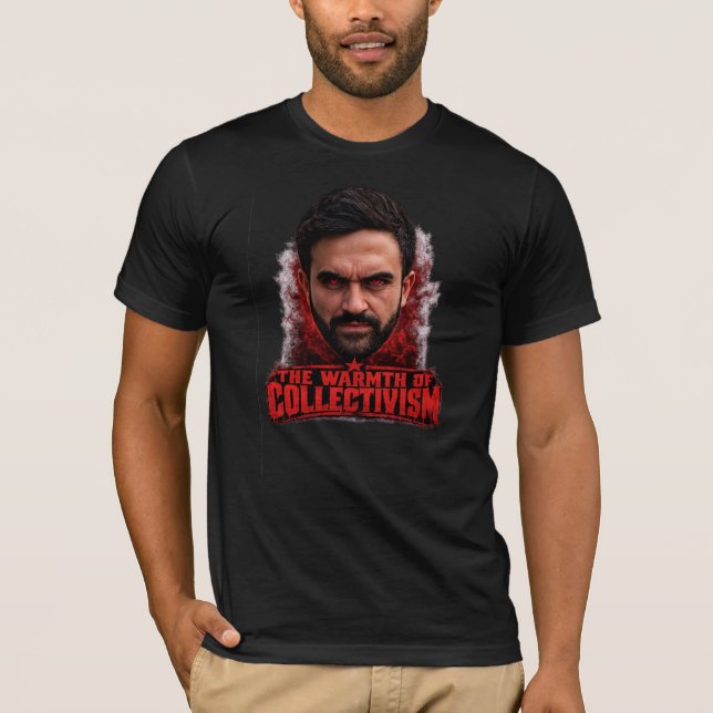 Die Wärme des Kollektivismus – Satirisches T-Shirt (Vorderseite)