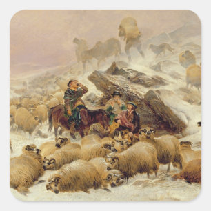 Die Wärme eines Wee Drams Quadratischer Aufkleber