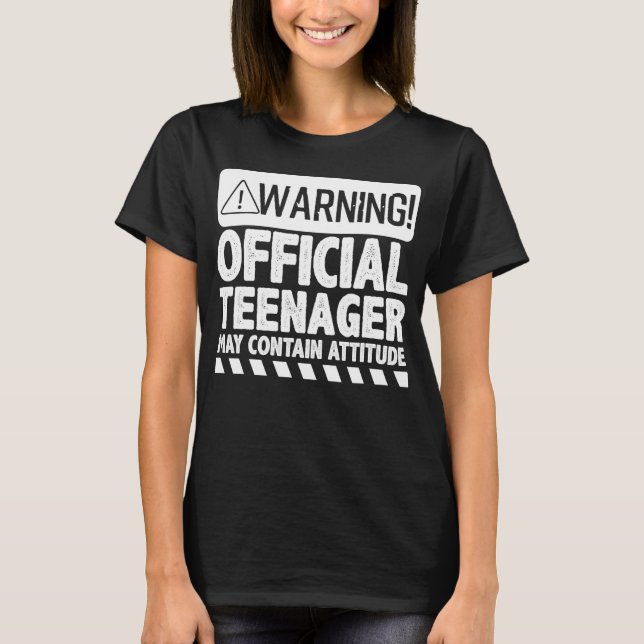 Die Warnung Offizieller Teenager kann eine bestimm T-Shirt (Vorderseite)