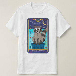 die Waschbär-Tarot-Karte, positiver Geist, bleibe- T-Shirt