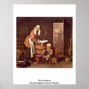 Die Wäsche von Jean-Baptiste Simeon Chardin Poster