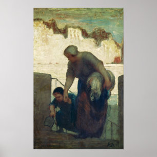 Die Washerfrau, c.1860-61 Poster