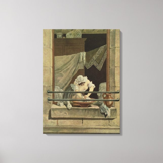 Die Washerwoman, die von J. Laurent Julien (c1 Leinwanddruck (Vorderseite)