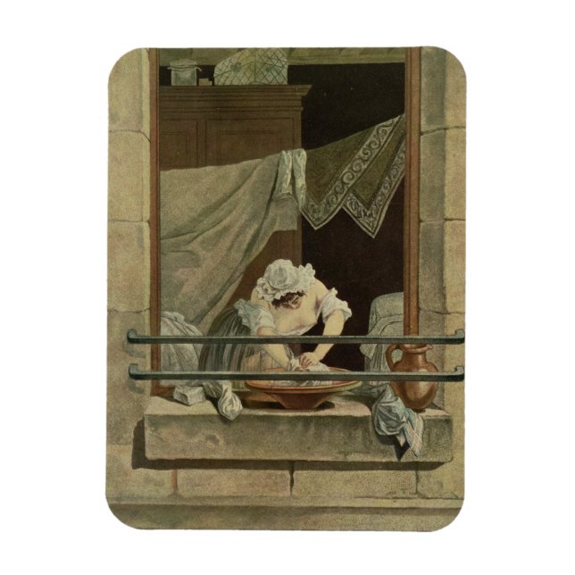 Die Washerwoman, die von J. Laurent Julien (c1 Magnet (Vertikal)
