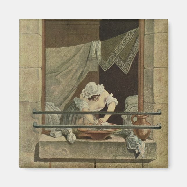 Die Washerwoman, die von J. Laurent Julien (c1 Magnet (Vorne)