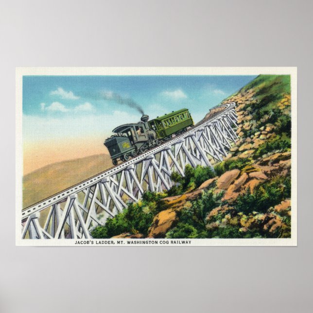 Die Washington Cog Railway, Jacob's Ladder Poster (Vorne)