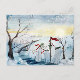 Die Wassailing-Geister Postkarte