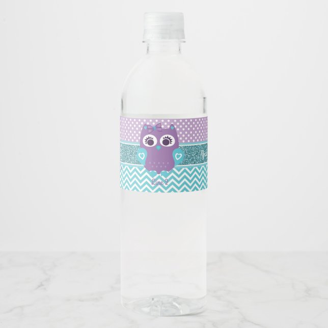 Die Wasser-Flasche der Girl Uhu kennzeichnet die B Wasserflaschenetikett (Vorderseite)