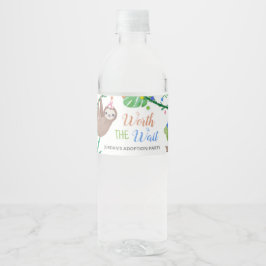 Die Wasser-Flasche für die Wartezeit-Adoption Part Wasserflaschenetikett