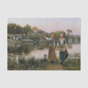 Die Wasserträger von Daniel Ridgway Knight Seidenpapier