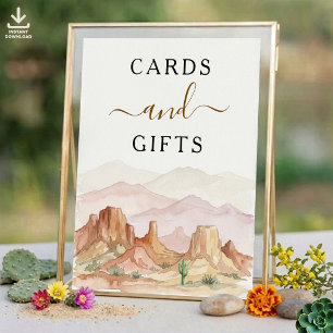 Die Watercolor Desert Range Hochzeitssuite - Schil Poster