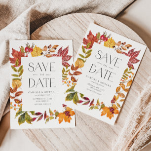 Die Waterfarbe lässt Rahmen Save the Date fallen Ankündigungspostkarte