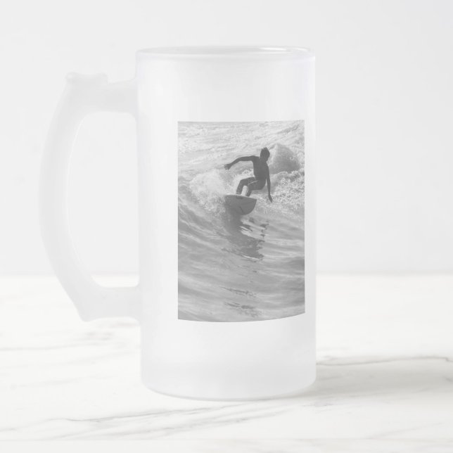 Die Wave Graustufen reiten Mattglas Bierglas (Links)