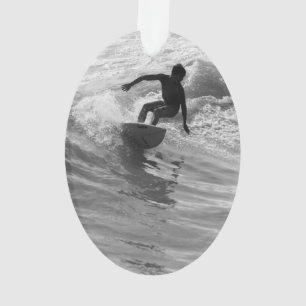 Die Wave Graustufen reiten Ornament