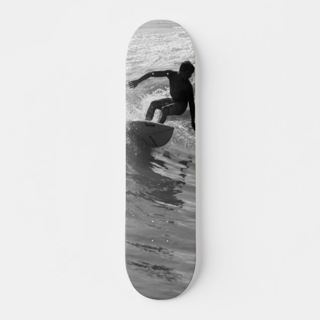 Die Wave Graustufen reiten Skateboard (Vorne)