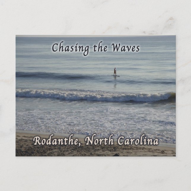 Die Waves Rodanthe Surfer Postkarte (Vorderseite)