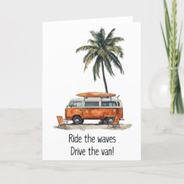 Die Waves VW Campervan Greetings Card fahren Dankeskarte