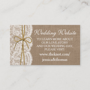 Die Website der rustikalen Twine Bow Wedding Colle Begleitkarte