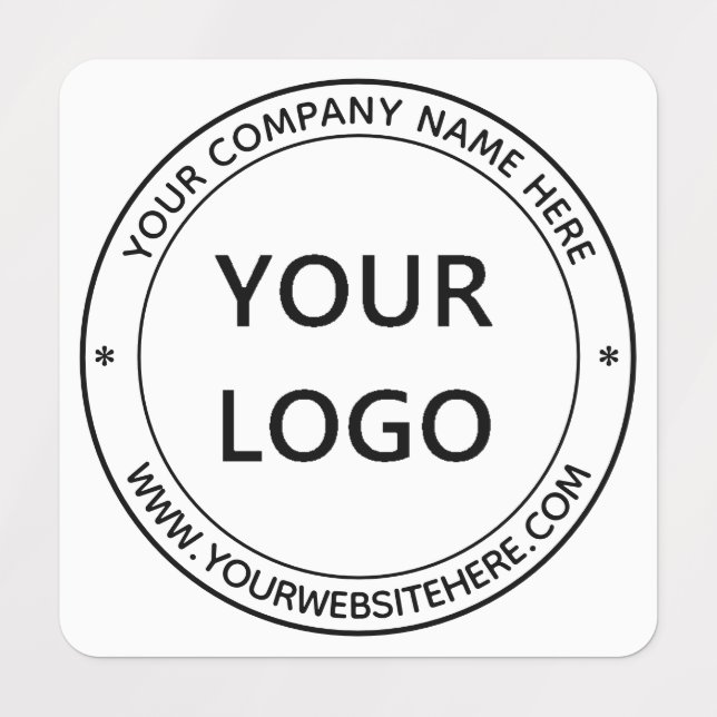 Die Website mit Ihrem Logo färbt die Personalisier Etiketten (Design 1)