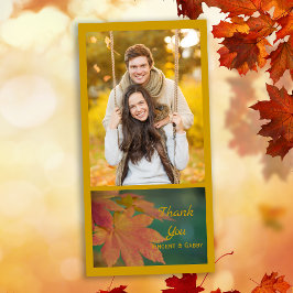 Die Wedding Herbst-Farben danken Ihnen Foto-Karte Dankeskarte