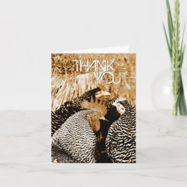 Die Wedding Sepia-Ton-Hühner danken Ihnen Karten