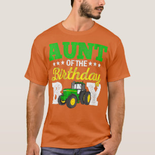 Die weibliche Tante des Geburtstagsjungen Traktor T-Shirt