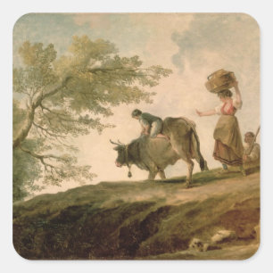 Die Weide Quadratischer Aufkleber