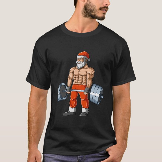 Die WeightHebe Santa DeadHeAufhebung T-Shirt (Vorderseite)
