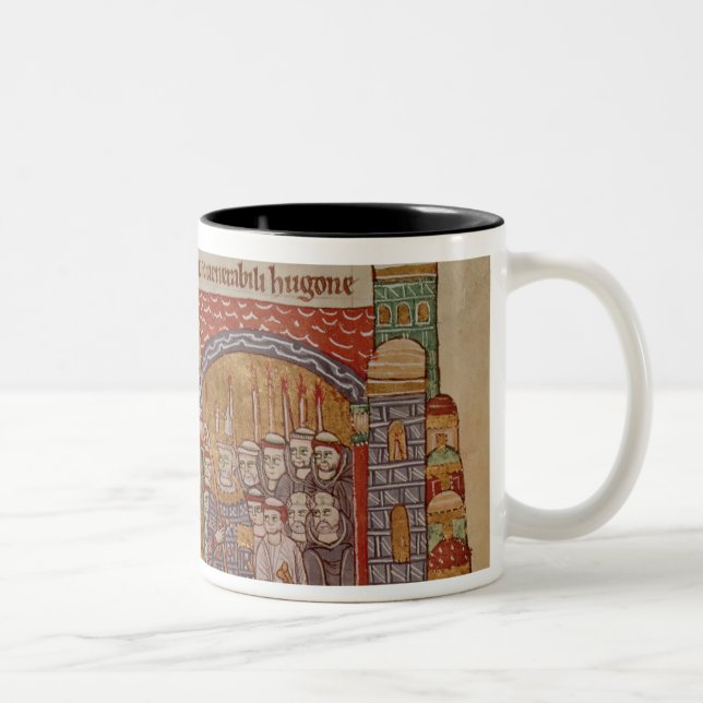 Die Weihe der Kirche bei Cluny Zweifarbige Tasse (Rechts)
