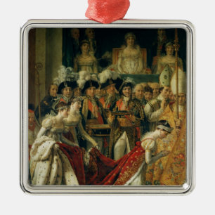 Die Weihe des Kaisers Napoleon Silbernes Ornament