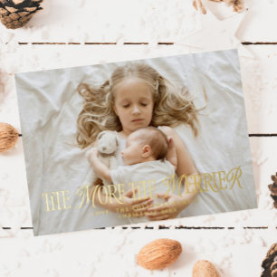 Die Weihnachts-Baby-Ankündigung: Je mehr, desto be Folieneinladung