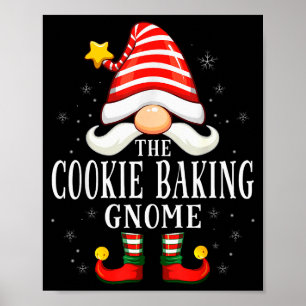Die Weihnachts-Gnom-Kekse-Back-Gruppe Familien-Pyj Poster