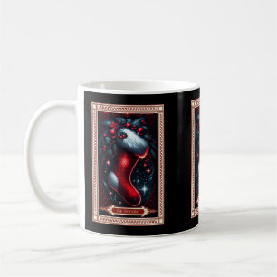 Die Weihnachts-Strumpf-Tarot-Karte Kaffeetasse