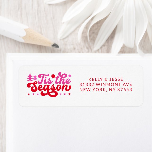 Die Weihnachtsansprache in Rosa und Rot im Retro (Insitu)