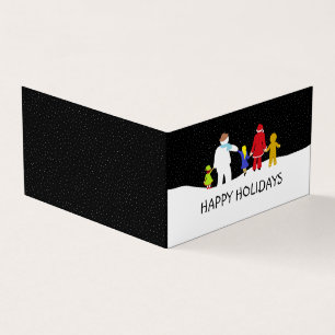 Die Weihnachtsbande, die Weihnachtskarte des Fotos Visitenkarten