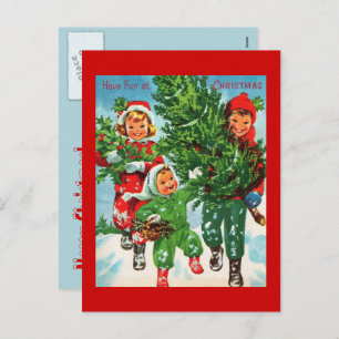 Die Weihnachtsbaum-Postkarte bekommen Feiertagspostkarte