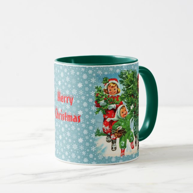 Die Weihnachtsbaum-Tasse Tasse (VorderseiteRechts)