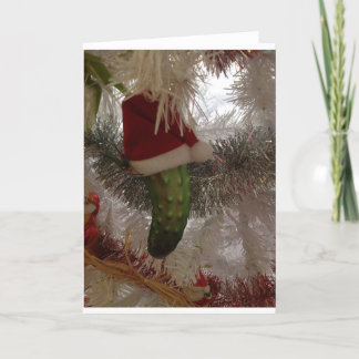 Die Weihnachtsessiggurke Feiertagskarte